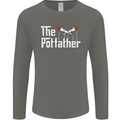 The Pot Father Funny Weed Drugs Cannabis Mens Long Sleeve T-Shirt Charcoal