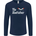 The Pot Father Funny Weed Drugs Cannabis Mens Long Sleeve T-Shirt Navy Blue