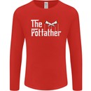 The Pot Father Funny Weed Drugs Cannabis Mens Long Sleeve T-Shirt Red