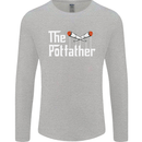 The Pot Father Funny Weed Drugs Cannabis Mens Long Sleeve T-Shirt Sports Grey
