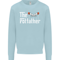 The Pot Father Funny Weed Drugs Cannabis Mens Sweatshirt Jumper Light Blue