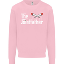 The Pot Father Funny Weed Drugs Cannabis Mens Sweatshirt Jumper Light Pink