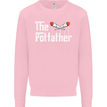The Pot Father Funny Weed Drugs Cannabis Mens Sweatshirt Jumper Light Pink