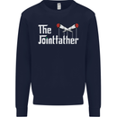 The Pot Father Funny Weed Drugs Cannabis Mens Sweatshirt Jumper Navy Blue