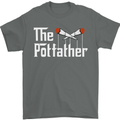 The Pot Father Funny Weed Drugs Cannabis Mens T-Shirt Cotton Gildan Charcoal