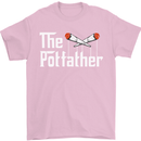The Pot Father Funny Weed Drugs Cannabis Mens T-Shirt Cotton Gildan Light Pink