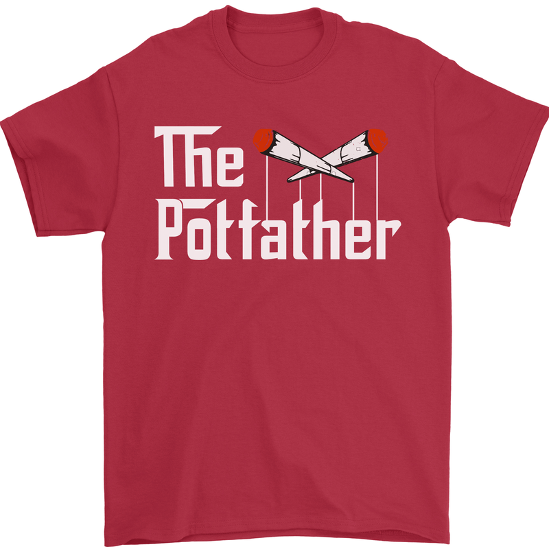 The Pot Father Funny Weed Drugs Cannabis Mens T-Shirt Cotton Gildan Red