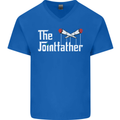 The Pot Father Funny Weed Drugs Cannabis Mens V-Neck Cotton T-Shirt Royal Blue