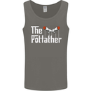 The Pot Father Funny Weed Drugs Cannabis Mens Vest Tank Top Charcoal