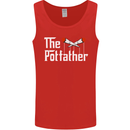 The Pot Father Funny Weed Drugs Cannabis Mens Vest Tank Top Red