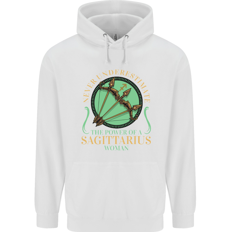The Power of Sagittarius Woman Star Sign Childrens Kids Hoodie White