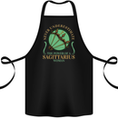 The Power of Sagittarius Woman Star Sign Cotton Apron 100% Organic Black