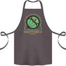 The Power of Sagittarius Woman Star Sign Cotton Apron 100% Organic Dark Grey