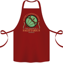 The Power of Sagittarius Woman Star Sign Cotton Apron 100% Organic Maroon