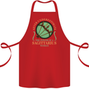 The Power of Sagittarius Woman Star Sign Cotton Apron 100% Organic Red