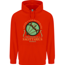 The Power of Sagittarius Woman Star Sign Mens 80% Cotton Hoodie Bright Red