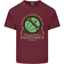 The Power of Sagittarius Woman Star Sign Mens Cotton T-Shirt Tee Top Maroon