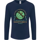 The Power of Sagittarius Woman Star Sign Mens Long Sleeve T-Shirt Navy Blue