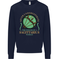 The Power of Sagittarius Woman Star Sign Mens Sweatshirt Jumper Navy Blue
