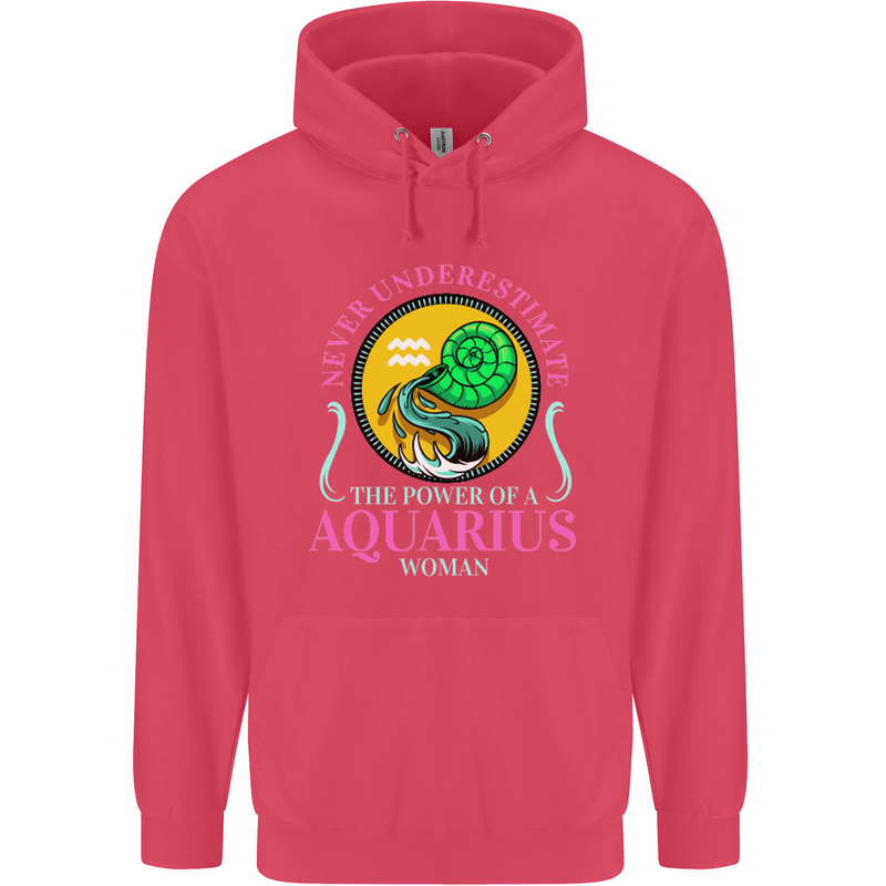 The Power of a Aquarius Woman Star Sign Childrens Kids Hoodie Heliconia