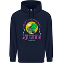 The Power of a Aquarius Woman Star Sign Childrens Kids Hoodie Navy Blue