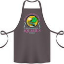 The Power of a Aquarius Woman Star Sign Cotton Apron 100% Organic Dark Grey