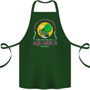 The Power of a Aquarius Woman Star Sign Cotton Apron 100% Organic Forest Green