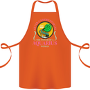 The Power of a Aquarius Woman Star Sign Cotton Apron 100% Organic Orange