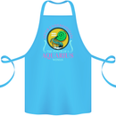 The Power of a Aquarius Woman Star Sign Cotton Apron 100% Organic Turquoise