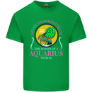 The Power of a Aquarius Woman Star Sign Kids T-Shirt Childrens Irish Green