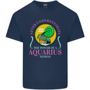 The Power of a Aquarius Woman Star Sign Kids T-Shirt Childrens Navy Blue