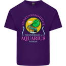 The Power of a Aquarius Woman Star Sign Mens Cotton T-Shirt Tee Top Purple