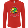 The Power of a Aquarius Woman Star Sign Mens Long Sleeve T-Shirt Red