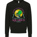 The Power of a Aquarius Woman Star Sign Mens Sweatshirt Jumper Black