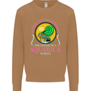 The Power of a Aquarius Woman Star Sign Mens Sweatshirt Jumper Caramel Latte