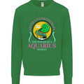 The Power of a Aquarius Woman Star Sign Mens Sweatshirt Jumper Irish Green