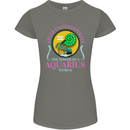 The Power of a Aquarius Woman Star Sign Womens Petite Cut T-Shirt Charcoal