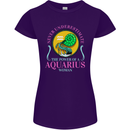 The Power of a Aquarius Woman Star Sign Womens Petite Cut T-Shirt Purple