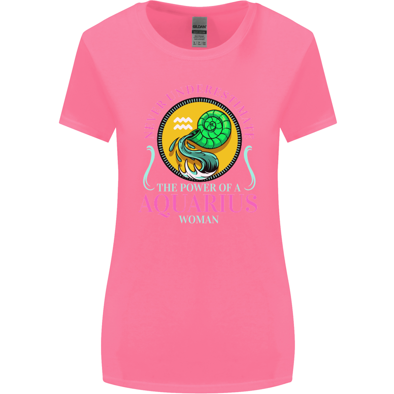 The Power of a Aquarius Woman Star Sign Womens Wider Cut T-Shirt Azalea