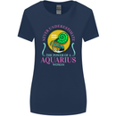 The Power of a Aquarius Woman Star Sign Womens Wider Cut T-Shirt Navy Blue