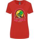 The Power of a Aquarius Woman Star Sign Womens Wider Cut T-Shirt Red