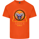The Power of a Aries Woman Star Sign Kids T-Shirt Childrens Orange