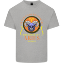 The Power of a Aries Woman Star Sign Mens Cotton T-Shirt Tee Top Sports Grey