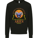 The Power of a Aries Woman Star Sign Mens Sweatshirt Jumper Black
