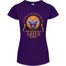 The Power of a Aries Woman Star Sign Womens Petite Cut T-Shirt Purple