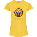 The Power of a Aries Woman Star Sign Womens Petite Cut T-Shirt Yellow