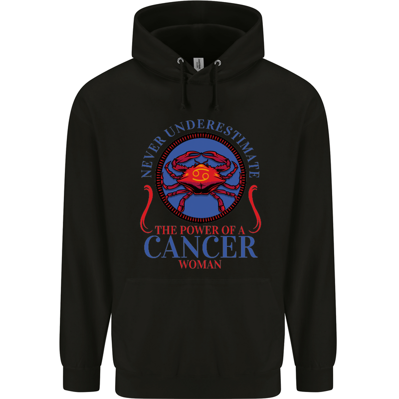 The Power of a Cancer Woman Star Sign Childrens Kids Hoodie Black
