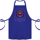 The Power of a Cancer Woman Star Sign Cotton Apron 100% Organic Royal Blue