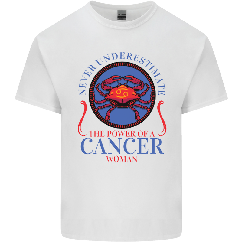 The Power of a Cancer Woman Star Sign Kids T-Shirt Childrens White