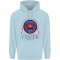 The Power of a Cancer Woman Star Sign Mens 80% Cotton Hoodie Light Blue